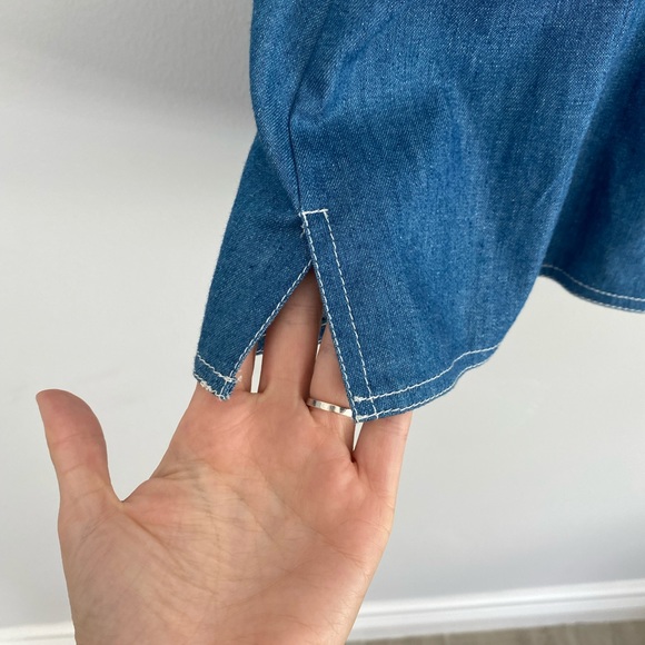 Alain Manoukian 100% cotton denim shirt size 40/M - Picture 7 of 12